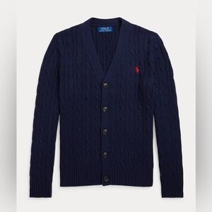 Polo by Ralph Lauren True Navy - Cable Knit Cardigan